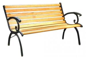 Panca Ghisa Real 126x60x77 h cm in Legno Antracite