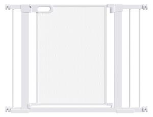 Cancellino per Cani Estensibile a Pressione 75-103 cm con Chiusura Automatica in Acciaio e ABS Bianco