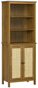 Libreria 3 Ripiani 2 Ante 60x34,5x162 cm in Truciolato Noce
