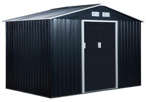 Casetta Box da Giardino 277x195x192 cm in Acciaio e PP Grigio