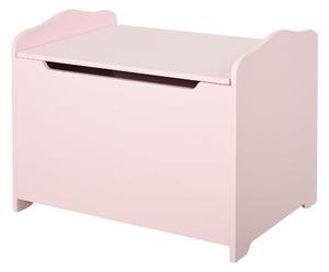 Cassapanca Baule Portagiochi 60x40x48 cm in MDF Rosa