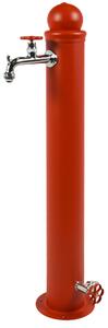 Fontana da Giardino con Doppio Rubinetto Belfer Idrante 42/ID Rosso