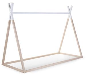 Struttura Hippy Childhome 90x200 Montessori bianco/legno