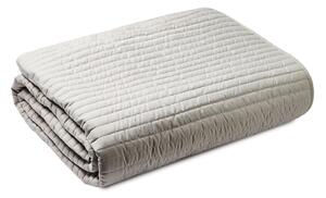 Copriletto trapuntato grigio per letto matrimoniale 220x230 cm - Bianca