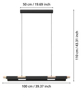 Eglo 98836 - Lampadario LED dimmerabile su corda ERMUA-Z LED/27W/230V