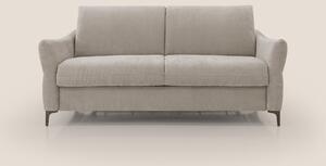 Dalia divano letto con materasso H18 cm e piedi alti in raffinato tess
