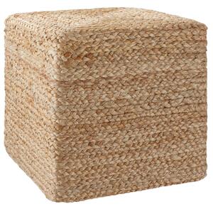 TecTake GmbH 405633 pouf artigianale banno cube in juta,eckig,stile boho - beige