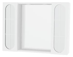 Specchio contenitore con luce Classica L 77 x P 15.5 x H 57 cm bianco lucido verniciato