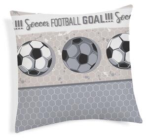 Federa cuscino Calcio grigio 40x40 cm Made in Italy