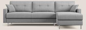 Megan divano letto angolare in microfibra smacchiabile T11 grigio