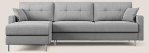 Megan divano letto angolare in microfibra smacchiabile T11 grigio