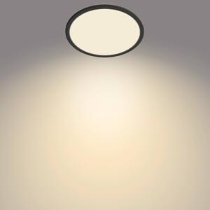 Philips Plafoniera a LED Superslim, dimmerabile, Nero, Bagno, Metallo, Plafoniera LED