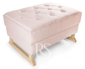Poggiapiedi Rocking Seat Royal Footstool Blush Pink/Natural Legs