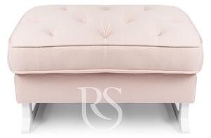 Poggiapiedi Rocking Seat Royal Footstool Blush Pink/White Legs