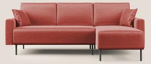 Arthur divano moderno angolare in velluto morbido impermeabile T01 sal