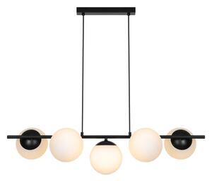 Nordlux - Lampadario a sospensione LILLY su cavo 5xE14/10W/230V nero