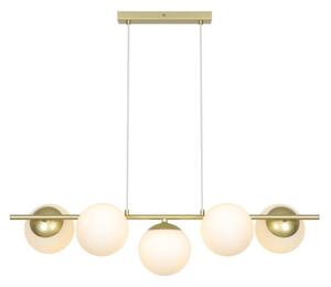 Nordlux - Lampadario a sospensione con cavo LILLY 5xE14/10W/230V ottone