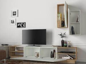 Set TV con scomparti Bianco e Naturale - ZALTIA