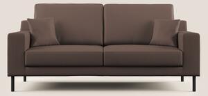Uranio divano moderno lineare in Ecopelle impermeabile T04 marrone