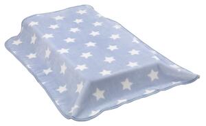 Coperta Raschel Culla 80X110X1 Cm Star Azzurro