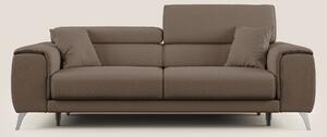 Fusion divano con sedute allungabili in tessuto smacchiabile T05 marro