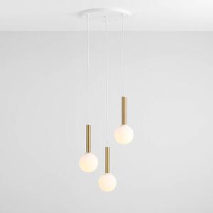 ALDEX Lampada a sospensione 1098E, 3 luci, bianco/ottone