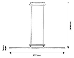 Rabalux 5280 - Lampadario LED dimmerabile su corda YORDANA LED/27W/230V