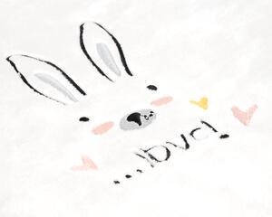 Coperta Polare con ricamo 80/110 Rabbits in Love