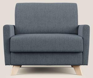Edgar poltrona letto in tessuto felis impermeabile T03 blu