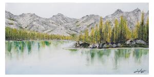 Dipinto su tela Lago montagna2 60x120 cm