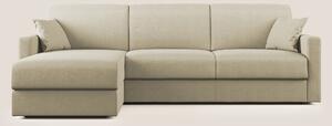 Chris Divano letto angolare con penisola in microfibra smacchiabile T1