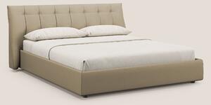 Clizia letto imbottito di design con vano contenitore in ecopelle impe