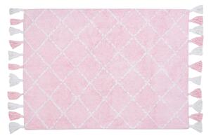 Tappeto rettangolare cotone rosa Picci