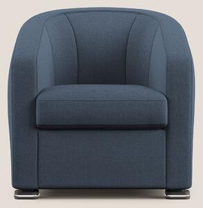 Cloe Poltroncina in tessuto smacchiabile con acqua QuickClean T08 blu