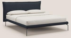 Eric letto imbottito design minimal in morbido tessuto impermeabile T1