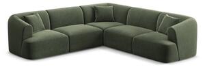 Divano angolare verde con rivestimento in velluto Campi – Cosmopolitan Design