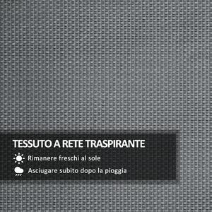 Outsunny Coprisedile per Dondolo da Giardino in Tessuto a Rete, 115x48x48cm, Grigio Chiaro