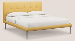 Midori letto imbottito trapuntato in ecopelle con piedini alti T04 gia