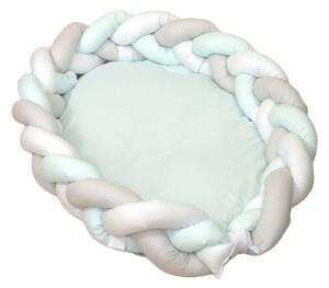 Riduttore Paracolpi con Treccia Paralcolpi 2in1 - 210 UNICOLOR WHITE GRAY MINT Amy