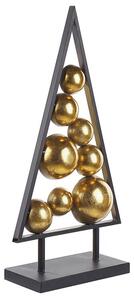Statua decorativa Ornamenti natalizi in metallo Nero e dorato per albero di Natale Beliani