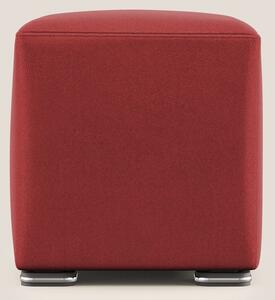 Cube pouf in microfibra smacchiabile T11 rosso