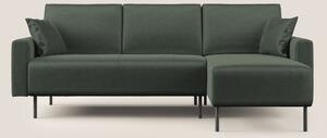 Arthur divano moderno angolare in velluto morbido impermeabile T01 ver
