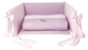Completo Culla 3 pezzi S BUTTERFLY HEATHER LIGHT PINK Amy