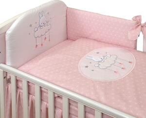 Completo Culla 3 pezzi S SKYBUNNY ROSETTE PINK Amy
