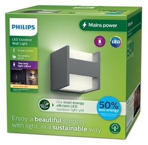 Philips LED applique da esterno Arbour UE, a 2 luci 2.700 K