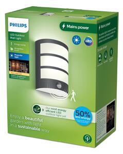 Philips applique da esterni LED Python UE, antracite, sensore