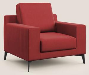 Prestige poltroncina moderna in microfibra smacchiabile T11 rosso