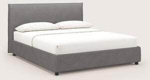 Nina letto contenitore dal design minimal in microfibra effetto pelle