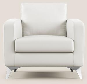 Orione Poltroncina in ecopelle moderna e impermeabile T04 bianco