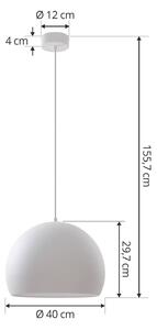 Lucande Lythara LED sospensione bianco satin Ø40cm